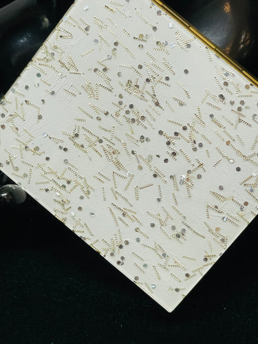 White Funfetti Coin Case
